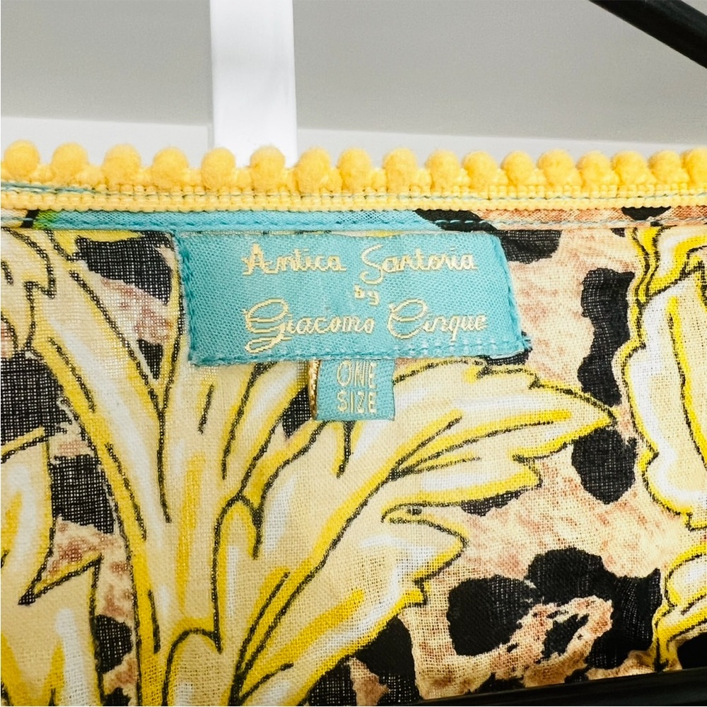 Antica Sartoria by Giacomo Cinque Top O/S Beaded Sequin Vacay Leopard Print - Picture 10 of 10